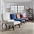 ETHAN HOME Albury Two-Tone Lounging Chair with Ottoman