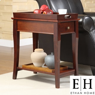 ETHAN HOME Tulsa Tray Top 1-drawer Accent Table Nightstand