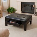 Christopher Knight Home Chatham Dark Espresso Bonded Leather Storage Ottoman
