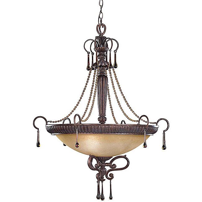 Island Gold 3light Inverted Pendant Light Fixture Overstock Shopping
