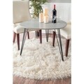 Hand-woven Alexa Flokati Wool Shag Rug (5' Round)