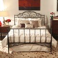 ETHAN HOME Camelia Graceful Scroll Bronze Iron Full-size Sleigh Bed