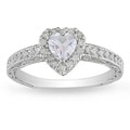 Miadora Silver Gemstone and 1/6ct TDW Diamond Ring (H-I, I3)