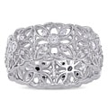 Miadora Sterling Silver 1/3ct TDW Diamond Ring