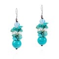 Cluster Turquoise/ Pearl Drop Earrings (Thailand)