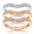 14k Gold 1/6ct TDW Diamond Curved Wedding Band