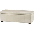 Madison Cream Bicast Leather Storage Bench