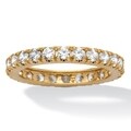 Ultimate Stackable CZ 10k Yellow Gold Cubic Zirconia Eternity Band