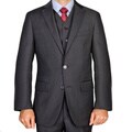 Carlo Lusso Men's Black 3-piece Suit