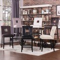ETHAN HOME Mendoza White Keyhole Counter Height Stool (Set of 2)