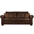 Portfolio Owen Brown Renu Leather Rolled Arm Sofa