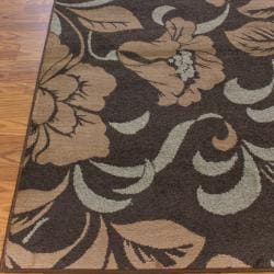 Alexa Abbey Collection Gladstone Modern Brown Rug (6'6 x 9'4)