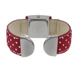 Geneva Platinum Women's Polka-dot Bangle Watch