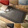 Rug Collective Handmade Zen Solid Border Wool Rug (7?6 x 9?6)