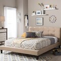 Quincy Natural Linen King Size Platform Bed