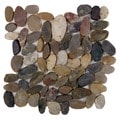 SomerTile 11.75x11.75-in Riverbed Flat Multi Natural Stone Mosaic Tile (Pack of 10)
