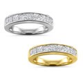 14k White Gold Women's 1 1/2ct TDW Certified Diamond 9-stone Wedding Eternity Band (G-H, SI3-I1)