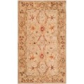Handmade Mahal Ivory Wool Rug (3' x 5')
