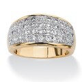 Ultimate CZ 14k Gold Overlay Pave-set Cubic Zirconia Ring