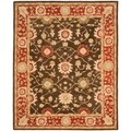Handmade Kerman Olive/ Rust Wool Rug (9' x 12')
