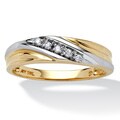 Isabella Collection 10k Gold Men's 1/10ct TDW Diamond Wedding Band