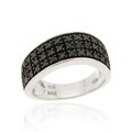 DB Designs Sterling Silver 1/2ct TDW Brown or Black Diamond Wave Ring