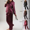 Classic Women's Satin Pajama and Sleep Mask Set