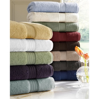 Absorbent Six-piece Two-ply Egyptian Cotton Solid-colored Towel Set