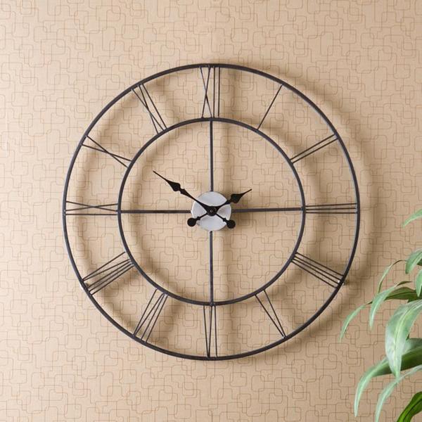 Upton Home Hartley Black Wall Clock Overstock Shopping Great Deals