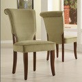 ETHAN HOME Andorra Olive Velvet Upholstered Dining Chair (Set of 2)