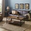 Portfolio Trace Convert-a-Couch Brown Renu Leather Futon Sofa Sleeper