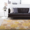 Meticulously Woven Circles Geometric Abstract Rug (5'2 x 7'6)