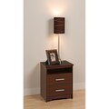 Yaletown 2-drawer Tall Espresso Night Stand