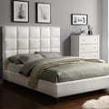 ETHAN HOME Sarajevo Soft White Tufted Upholstered King Bed