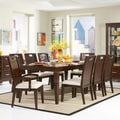 ETHAN HOME Silves Warm Cherry Transitional 9-piece Dining Set