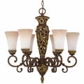 Filigree Aged Bronze 6-light Chandelier