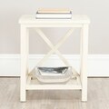 Safavieh Otley White Cross Back End Table