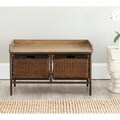 Sutton Antique Pewter/ Light Ash Storage Bench