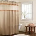 Maytex Embroidered Panel Fabric Shower Curtain