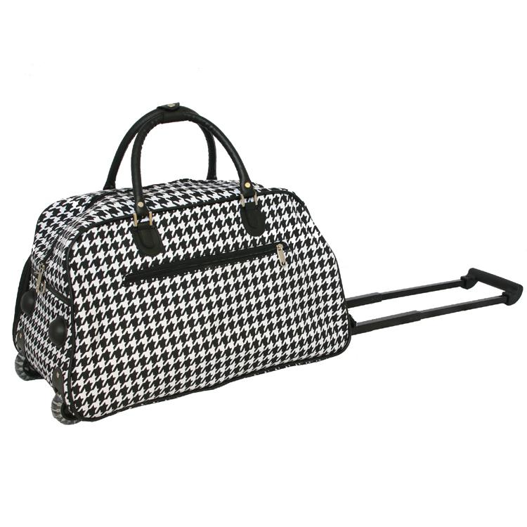 World Traveler 21-inch Houndstooth Carry On Rolling Upright Duffel Bag - Overstock Shopping ...