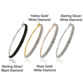 Sterling Silver Diamond Accent Bangle Bracelet