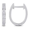 Miadora Silver 1/4ct TDW Diamond Hoop Earrings (G-H, I2-I3)