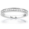 14k White or Rose Gold 1/6ct TDW Diamond Wedding Band