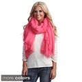 Cashmere Showroom Wool-blend Feathered Fringed Stylish Soft Wrap