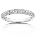 14k White Gold 1/2ct TDW Diamond Pave Band