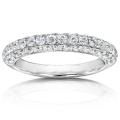 14k White Gold 1ct TDW Diamond Wedding Band