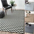 Alexa Chevron Vibe Zebra Rug (5'3 x 7'6)