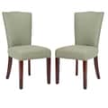 Safavieh Elegance Grey Linen Side Chairs (Set of 2)