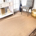 Handmade Eco Natural Fiber Cotton Border Sisal Rug (9 x 12)