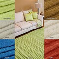 Hand-tufted Solid Beige Casual Groovy Wool Rug (5' x 8')